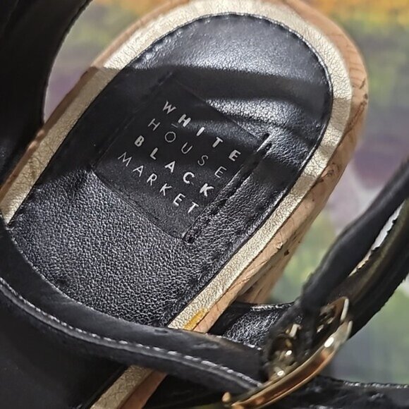 White House Black Market Studded Buckle Heels Size 9 - Picture 4 of 8